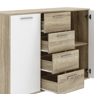 Sideboard GLEDIS 120 x 82 cm braun/weiss