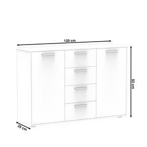 Sideboard GLEDIS 120 x 82 cm weiss