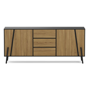 Sideboard PROMINA 174 x 75 cm braun/schwarz