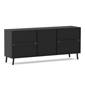 Sideboard PROMINA 174 x 75 cm braun/schwarz