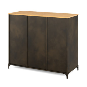 Sideboard Industrial FORGE 100 x 86 cm schwarz/braun