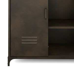 Sideboard Industrial FORGE 100 x 86 cm schwarz/braun