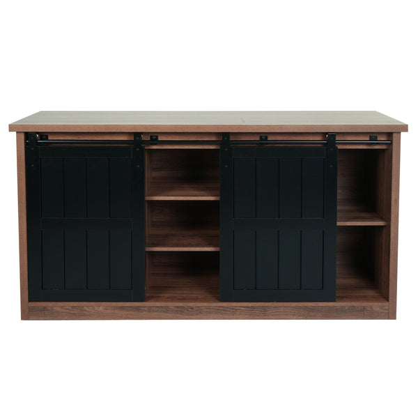 Sideboard JAM-K75 Highboard Regal Schiebetüre 84x150x40cm