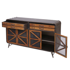 Sideboard Kommode Holz &amp; Metall Industrial 80x126x38cm