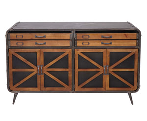 Sideboard Kommode Holz &amp; Metall Industrial 80x126x38cm