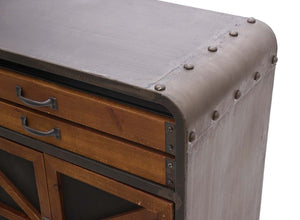 Sideboard Kommode Holz &amp; Metall Industrial 80x126x38cm