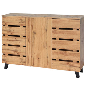 Sideboard Kommode Schrank 3 Türen 8 Staufächer 88x120x34cm