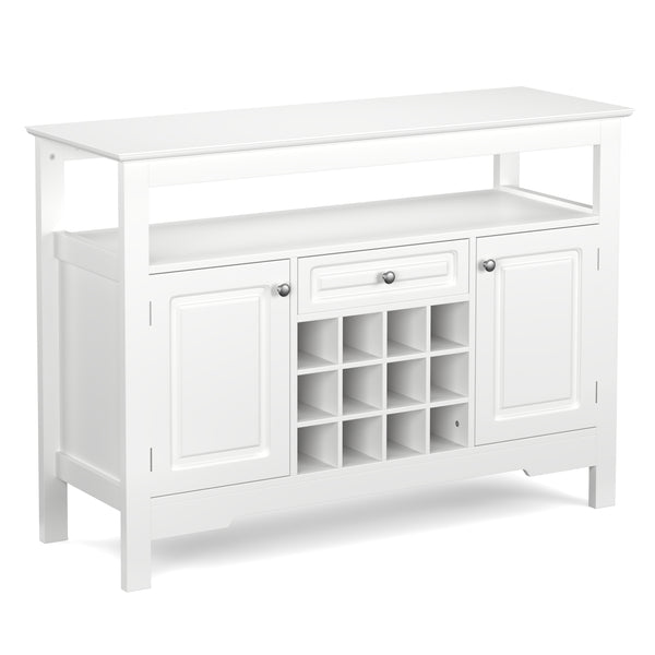 Sideboard LAVEA mit Weinregal 116 x 82 cm weiss