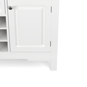Sideboard LAVEA mit Weinregal 116 x 82 cm weiss