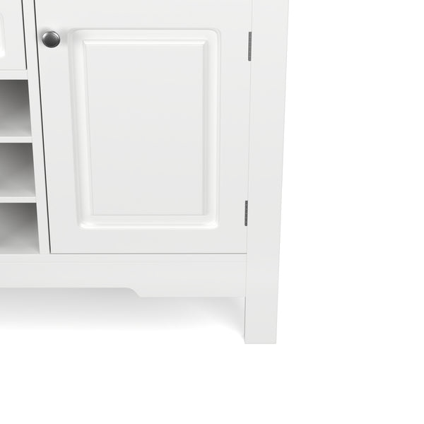 Sideboard LAVEA mit Weinregal 116 x 82 cm weiss