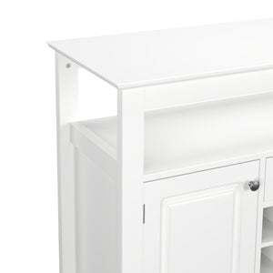 Sideboard LAVEA mit Weinregal 116 x 82 cm weiss