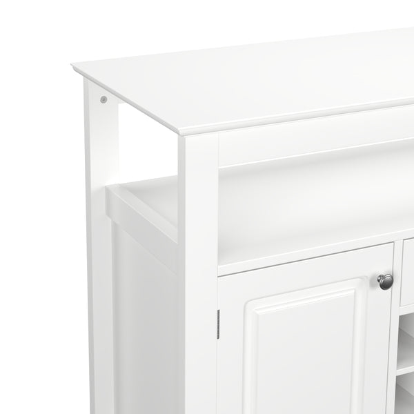 Sideboard LAVEA mit Weinregal 116 x 82 cm weiss