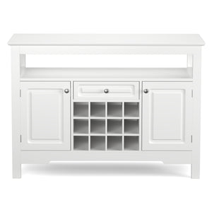 Sideboard LAVEA mit Weinregal 116 x 82 cm weiss