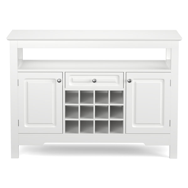Sideboard LAVEA mit Weinregal 116 x 82 cm weiss