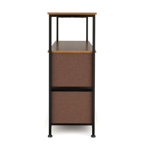 Sideboard MIKA 100 x 78 cm braun/weiss