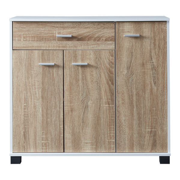 Schuhschrank Bobeck 72x80x28cm Weiss Eiche