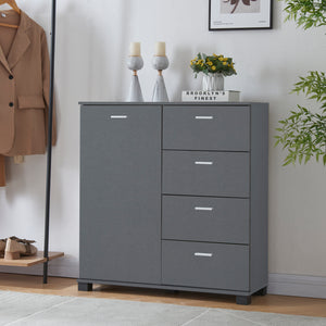 Döbritz shoe cabinet, 84x80x28cm, dark grey