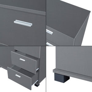 Döbritz shoe cabinet, 84x80x28cm, dark grey
