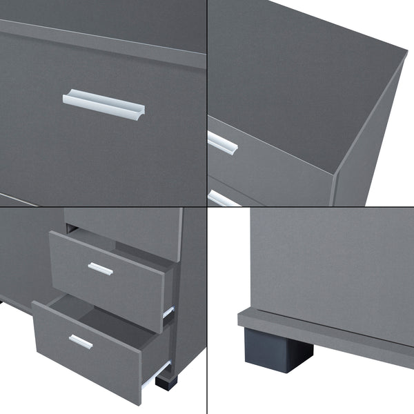 Döbritz shoe cabinet, 84x80x28cm, dark grey