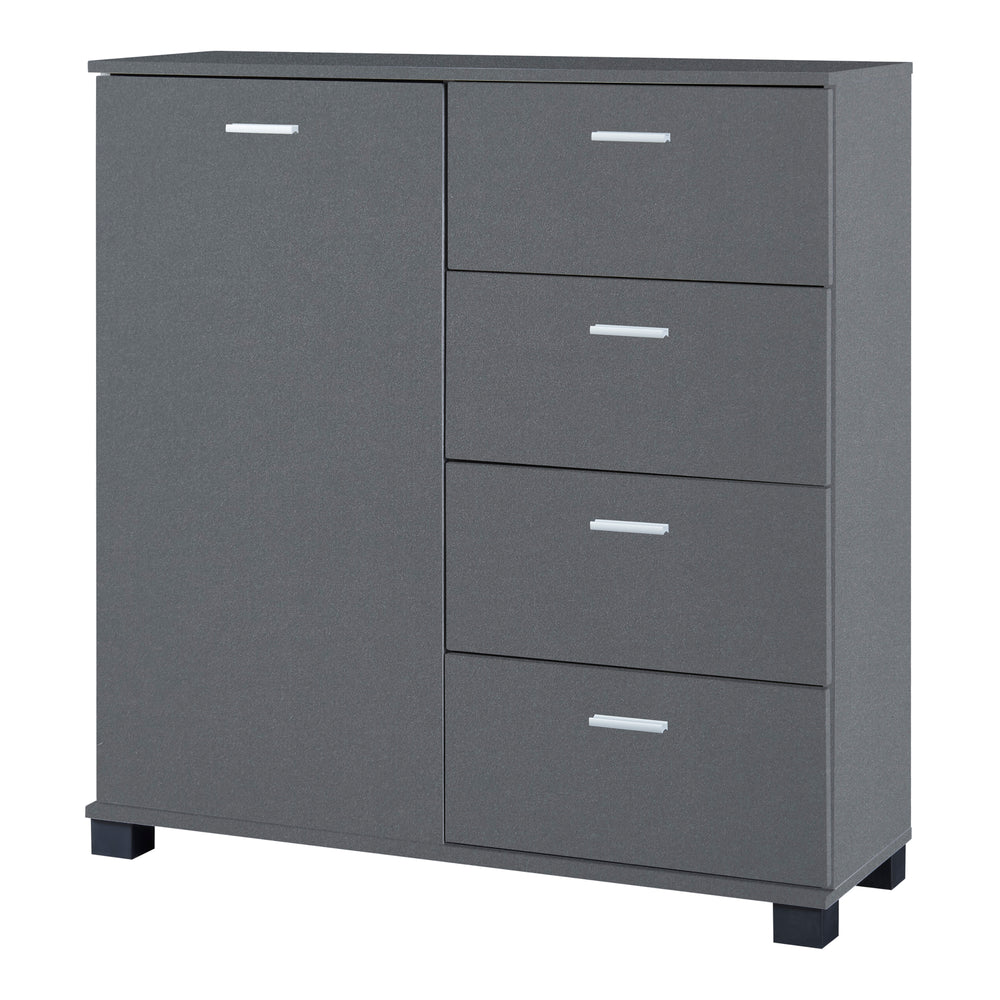 Schuhschrank Döbritz 84x80x28cm Dunkelgrau