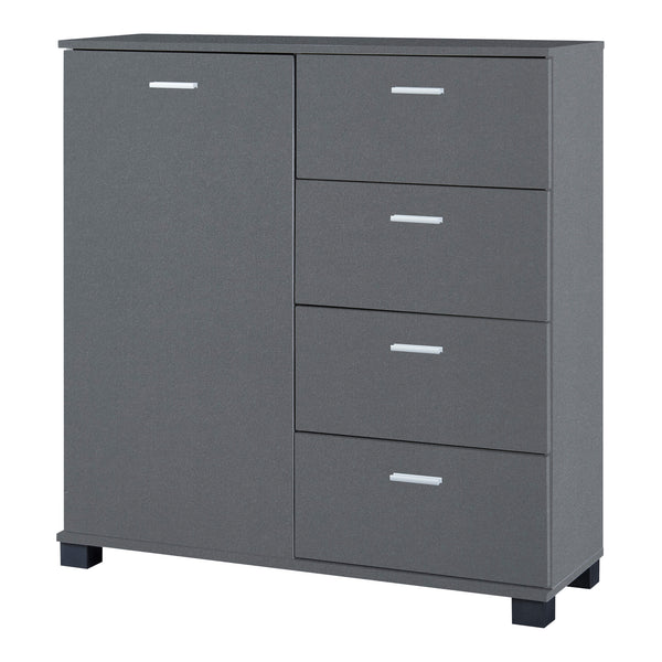 Döbritz shoe cabinet, 84x80x28cm, dark grey