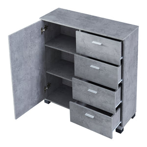 Meuble à chaussures Döbritz, 84 x 80 x 28 cm, aspect béton