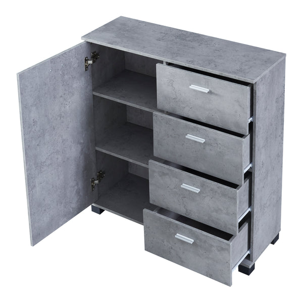 Meuble à chaussures Döbritz, 84 x 80 x 28 cm, aspect béton