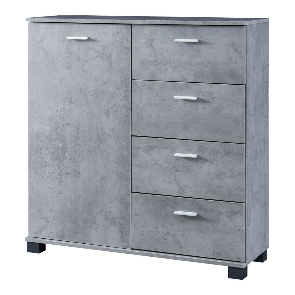 Schuhschrank Döbritz 84x80x28cm Betonoptik