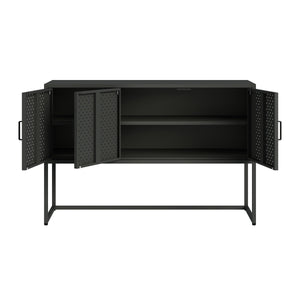 Sideboard Metall AMET 120 x 80 cm schwarz