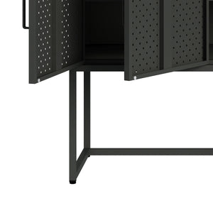 Sideboard Metall AMET 120 x 80 cm schwarz