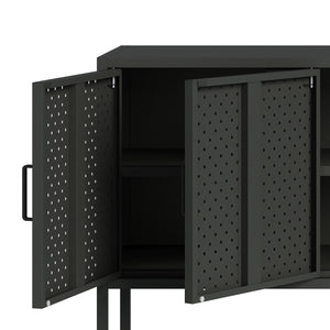 Sideboard Metall AMET 120 x 80 cm schwarz