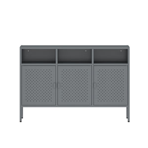 Sideboard Metall AMET 119 x 80 cm grau