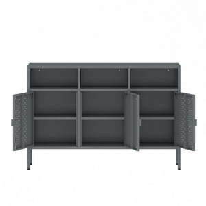 Sideboard Metall AMET 119 x 80 cm grau