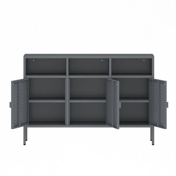 Sideboard Metall AMET 119 x 80 cm grau