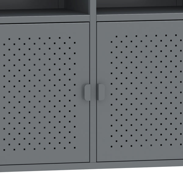 Sideboard Metall AMET 119 x 80 cm grau