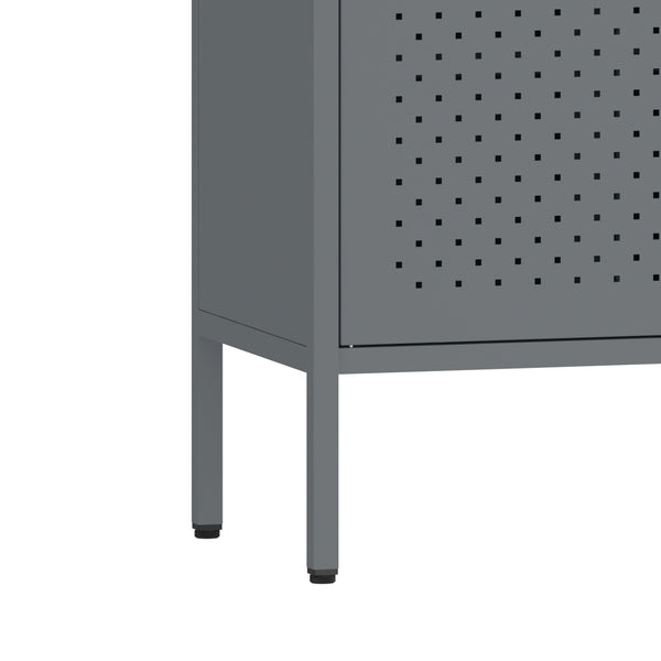 Sideboard Metall AMET 119 x 80 cm grau