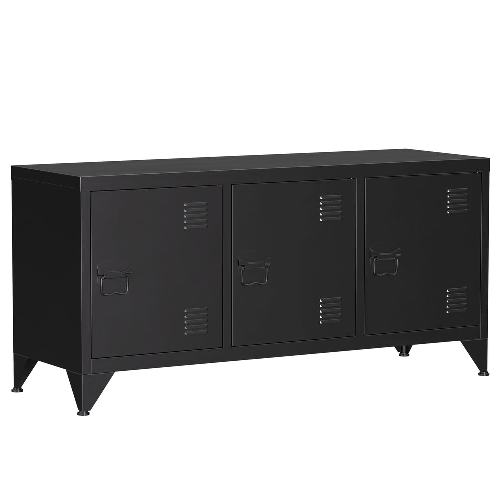 TV Möbel Metall ANTEY 120 x 58 cm schwarz