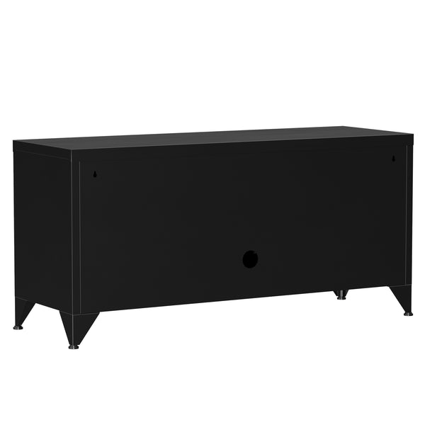 TV Möbel Metall ANTEY 120 x 58 cm schwarz