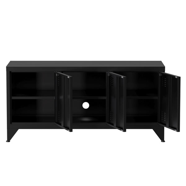 TV Möbel Metall ANTEY 120 x 58 cm schwarz