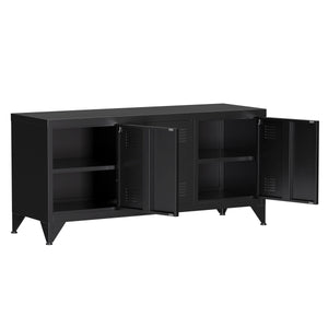 TV Möbel Metall ANTEY 120 x 58 cm schwarz