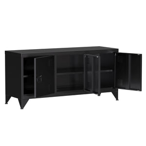 TV Möbel Metall ANTEY 120 x 58 cm schwarz