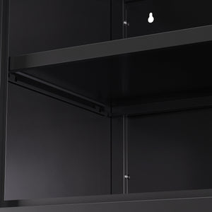TV Möbel Metall ANTEY 120 x 58 cm schwarz