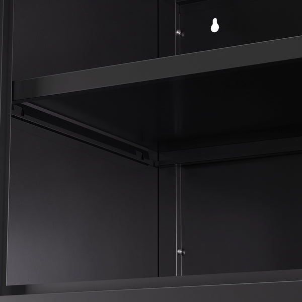 TV Möbel Metall ANTEY 120 x 58 cm schwarz