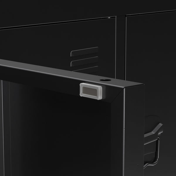 TV Möbel Metall ANTEY 120 x 58 cm schwarz