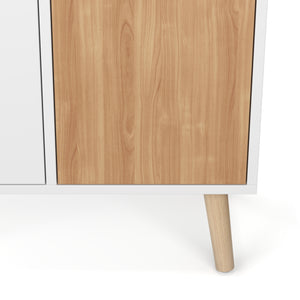 Cassettiera NORDIC 60 x 30 x 73 cm bianco/naturale