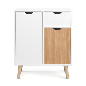 Cassettiera NORDIC 60 x 30 x 73 cm bianco/naturale