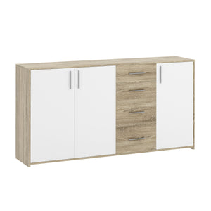 Sideboard SEBASTIAN 160 x 82 cm braun/weiss