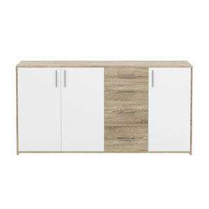 Sideboard SEBASTIAN 160 x 82 cm braun/weiss