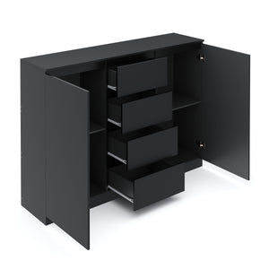 Sideboard TALA 140 x 100 cm schwarz