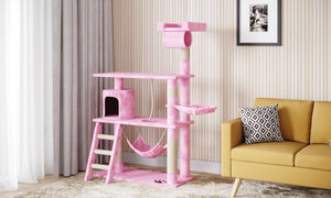 Katzenkratzbaum 141 cm hoch pink